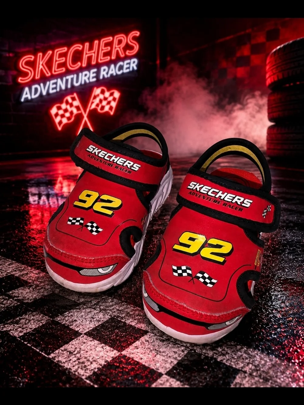 Skechers Kids' Red Adventure Racer Slip-On Shoes